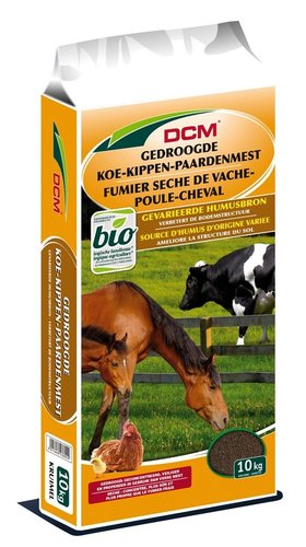 DCM Gedroogde Koe-Kippen-Paardenmest