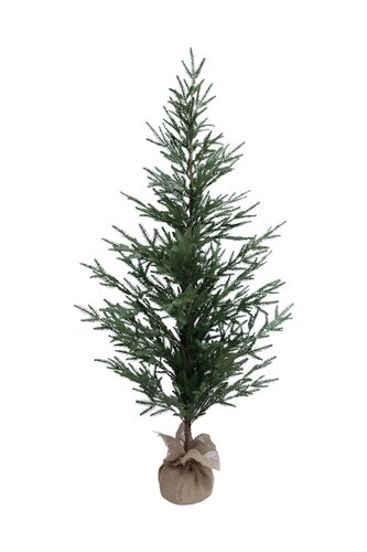 Deco kerstboom burlap D 75 x H 180 cm groen