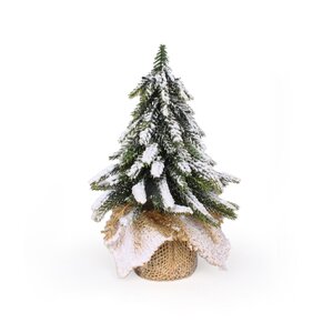 Deco kerstboom sneeuwfinish - H 20 cm