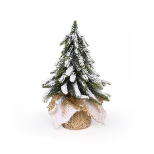 DECO kunstkerstboom Snowy - H 20 x D 12 cm