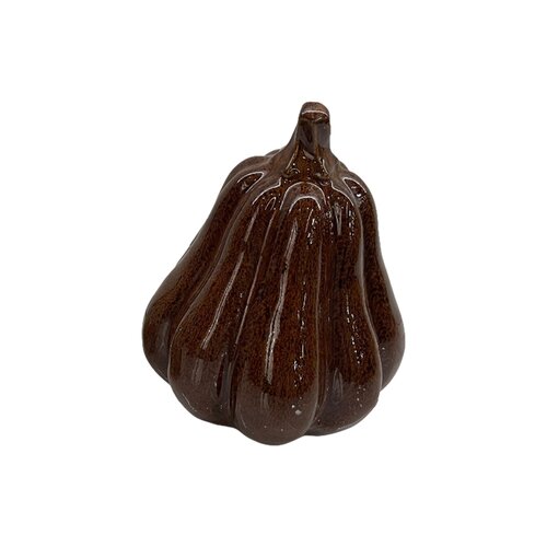 Deco pompoen - D 13 x H 15 cm chestnut