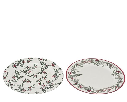 Decobord kunststof - D33cm Groen - 2 Varianten - afbeelding 1