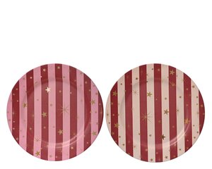 Decobord kunststof - D33cm Roze - 2 Varianten - afbeelding 2