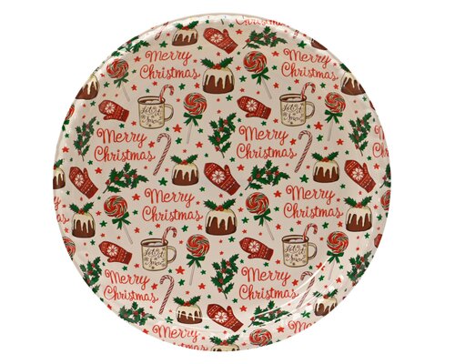 Decobord kunststof - D35,5cm Meerkleurig - afbeelding 2