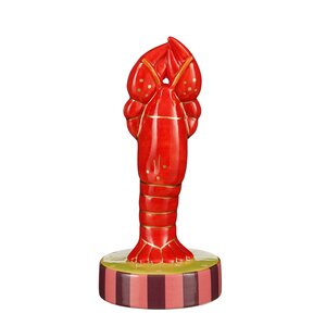 Decoratie kreeft rood - D 11 x H 23 cm