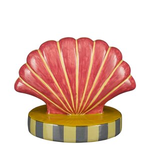 Decoratie schelp roze - D 13 x H 13 cm