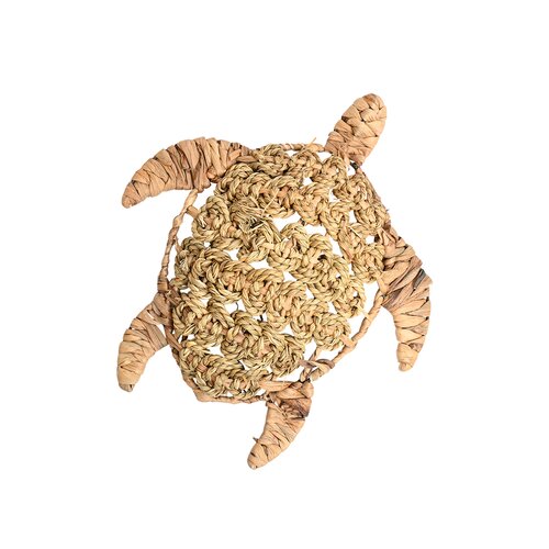Decoratie schildpad zeegras - B 33 x H 37 x D 7 cm