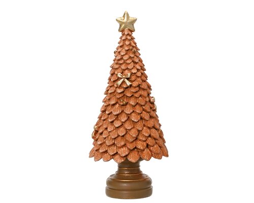 Decoratieboom kunststof - B10xH23cm Karamelbruin