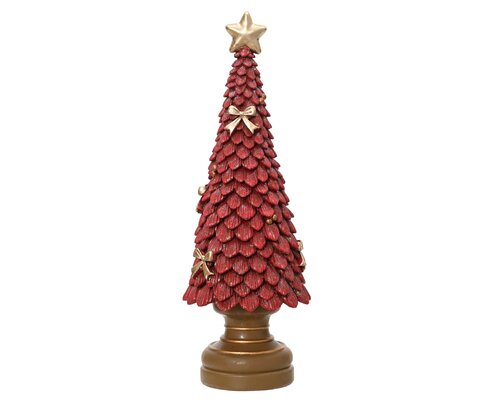 Decoratieboom kunststof - B12xH36cm Rood