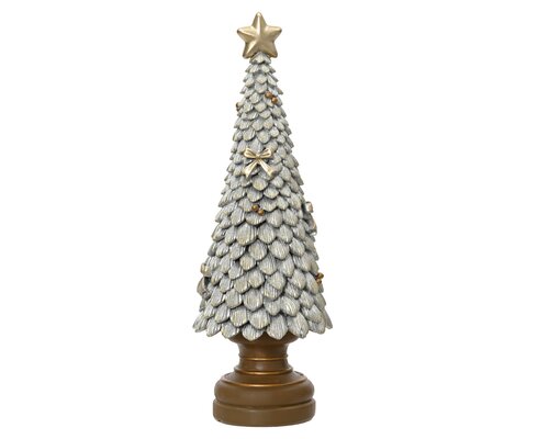 Decoratieboom kunststof - B12xH36cm Zilver