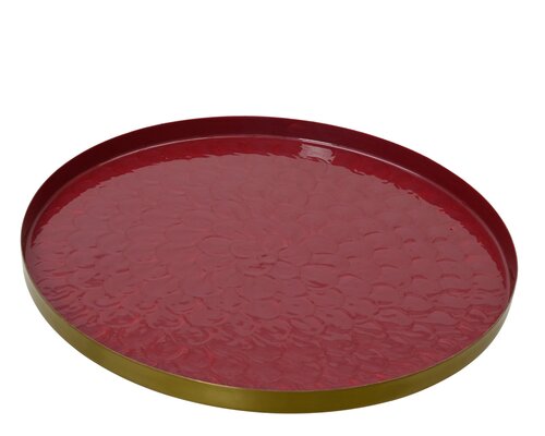 Decoratiebord ijzer - D35cm Donkerroze - afbeelding 1