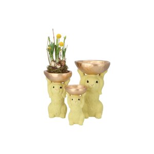 Decoratieschaal Bunny Bowl Geel - D 11 x H 18 - afbeelding 3