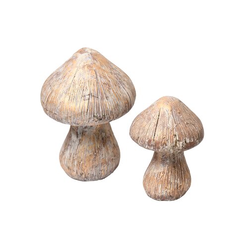 Decoratieve paddenstoel goud - D 10 x H 14 cm