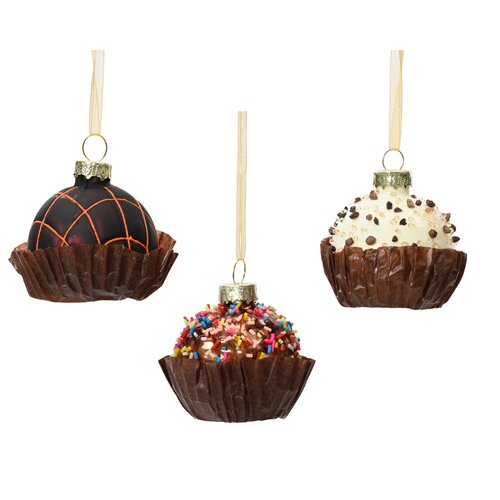 Decoris bonbon hanger glas multi - L 4,9 x B 4,9 x H 5 cm