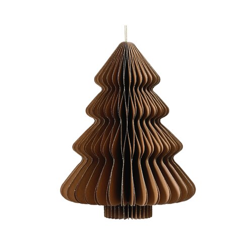 Decoris boom hanger papier bruin - D 15 x H 20 cm