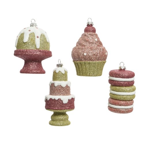 Decoris Cake kunststof glitter 4ass