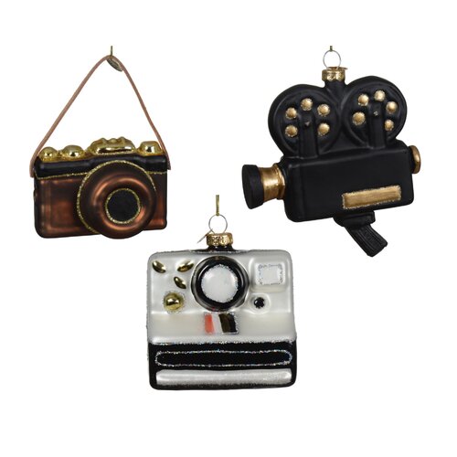 Decoris camera hanger glas assortie - L 8,2 x B 7,7 x H 8,3 cm