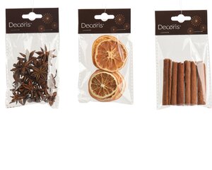 Decoris Decoratiemix sinaasappel kaneel steranijs - H12cm Naturel per stuk - afbeelding 1