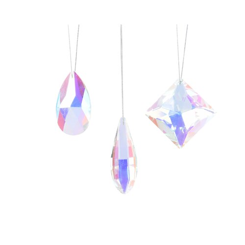 Decoris Figuur kristal  iris transparant - L 3 x B 1,5 x H 7,5 cm