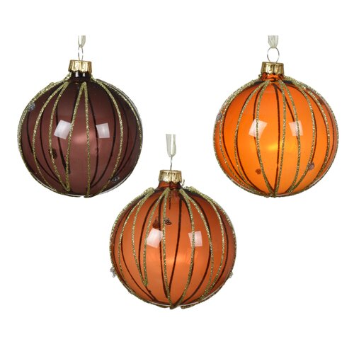 Decoris glazen kerstbal assortie - D 8 cm