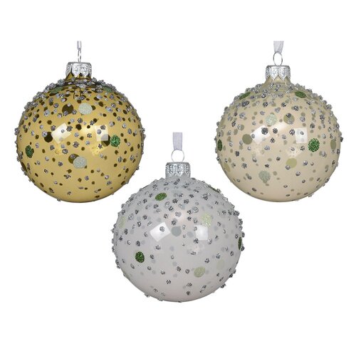 Decoris glazen kerstbal assortie - D 8 cm