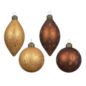 Decoris glazen kerstbal assortie - D 8 cm