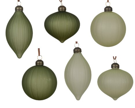 Decoris glazen kerstbal assortie - D 8 cm