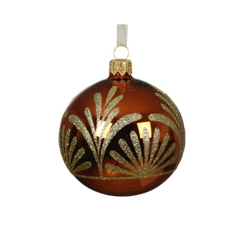 Decoris glazen kerstbal warme cider - D 8 cm