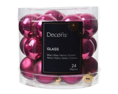 Decoris kerstballen glas granaatappel - D 2,5 cm