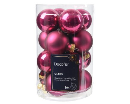 Decoris kerstballen glas granaatappel - D 3,5 cm