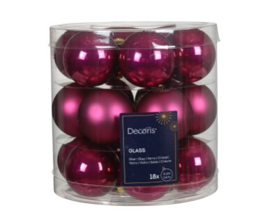 Decoris kerstballen glas granaatappel - D 4 cm