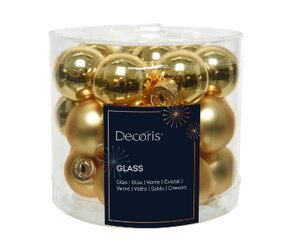 Kerstballen glas licht goud - D 2,5 cm