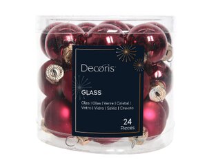 Kerstballen glas ossenbloed - D 2,5 cm
