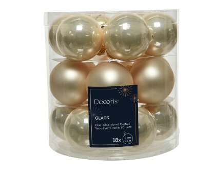 Decoris kerstballen glas parel - D 4 cm