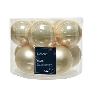 Kerstballen glas parel - D 6,0 cm
