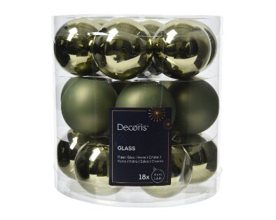 Decoris kerstballen glas rozemarijn - D 4 cm