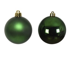 Decoris Glazen Kerstballen Tube 10 stuks - Dennengroen - afbeelding 2