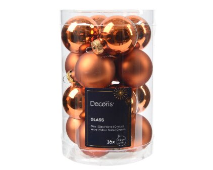 Decoris kerstballen glas warme cider - D 3,5 cm