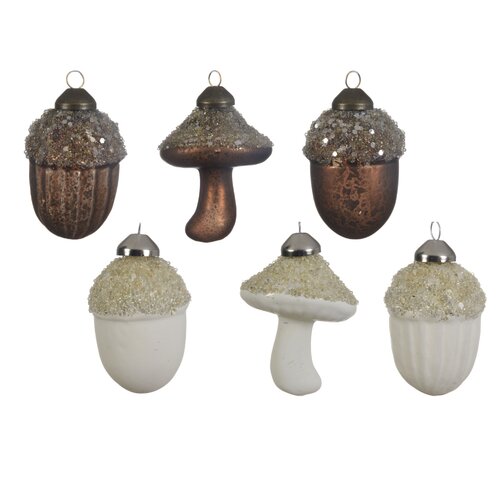 Decoris glazen ornament assortie - D 6 x H 7,5 cm