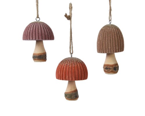 Decoris hanger paddenstoel paulowniahout 3kl. 8,5 cm