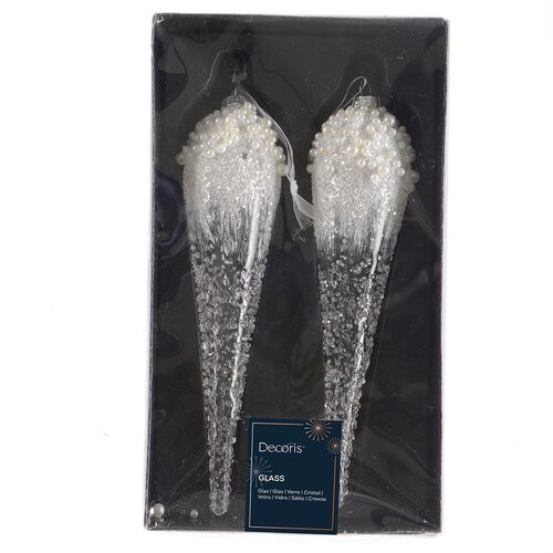 Decoris ijspegel glas helder - D 5 x H 24 cm