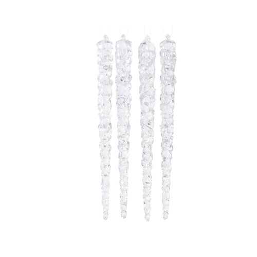 Decoris Ijspegel plastic  helder - D 1,5 x H 15 cm