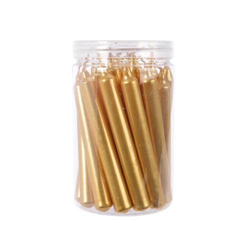 Decoris Kaars wax mini dinner metallic - Goud