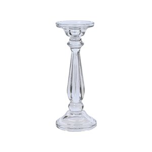 Decoris Kandelaar glas  helder - L 10 x B 10 x H 25 cm