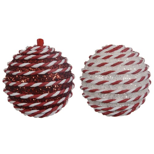 Decoris kerstbal foam assortie - D 8 cm