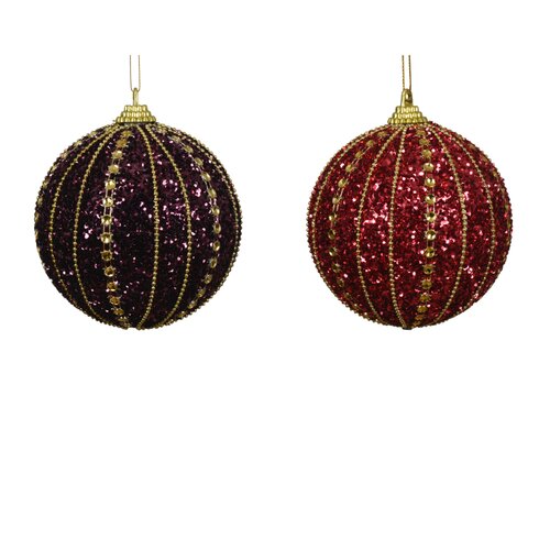 Decoris kerstbal foam assortie - D 8 cm