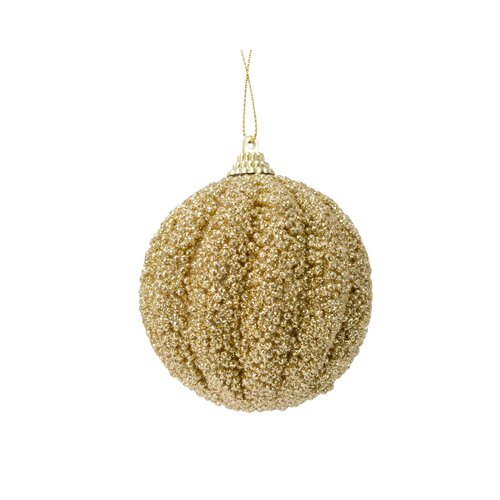 Decoris kerstbal foam licht goud - D 8 cm
