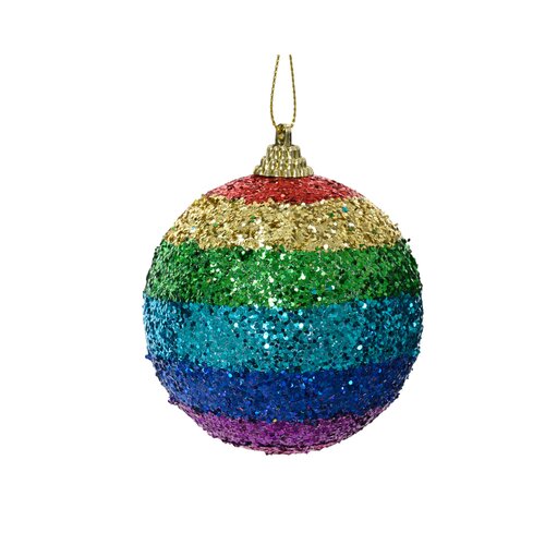 Decoris kerstbal foam multi - D 8 cm