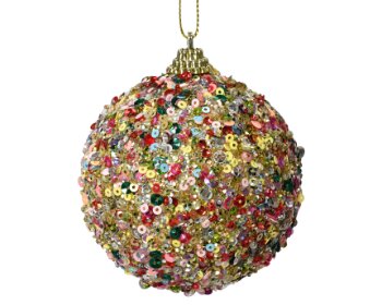 Decoris kerstbal foam multi - D 8 cm