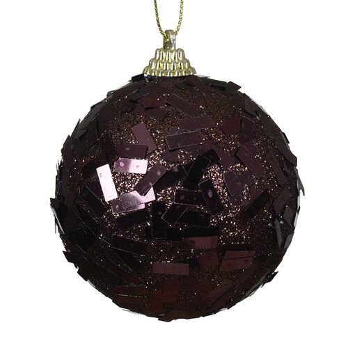 Decoris kerstbal foam zwarte truffel - D 8 cm